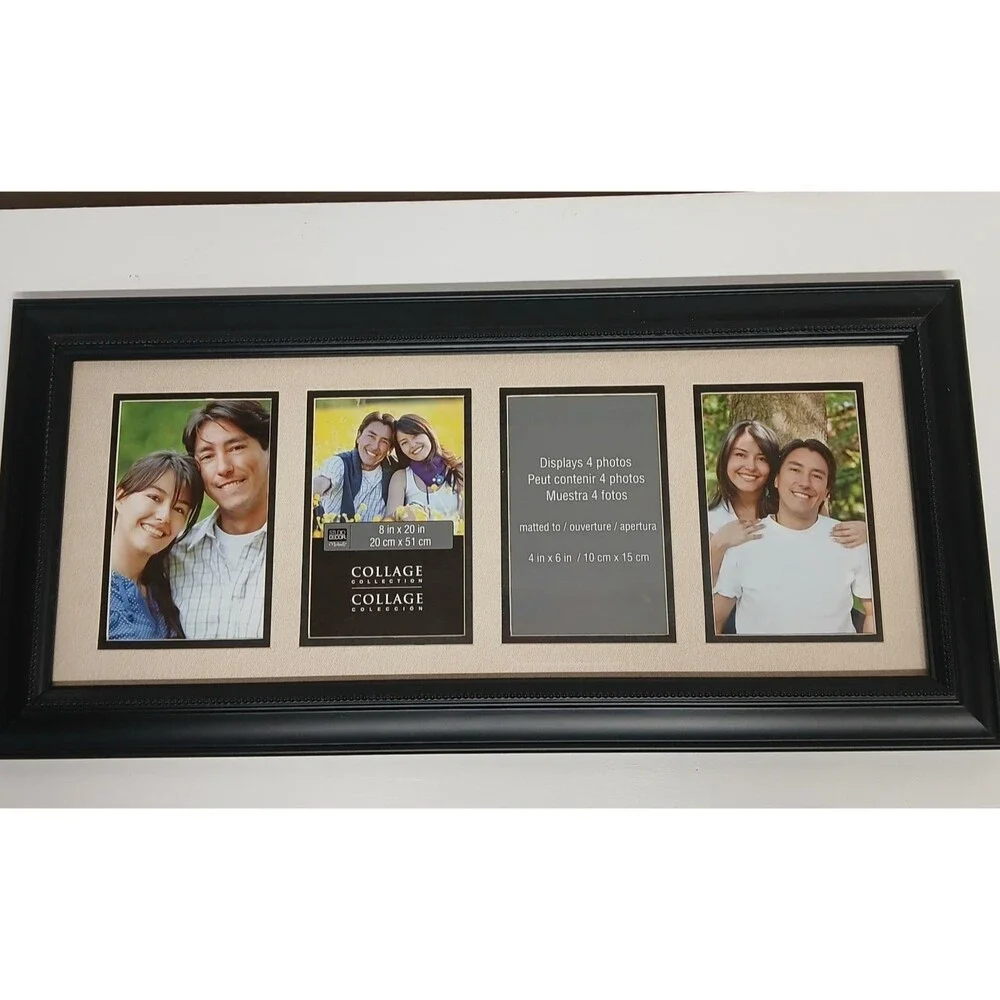 Studio Decor Espresso Brown Wood Photo Collage Picture Frame for 4x6 Photos
